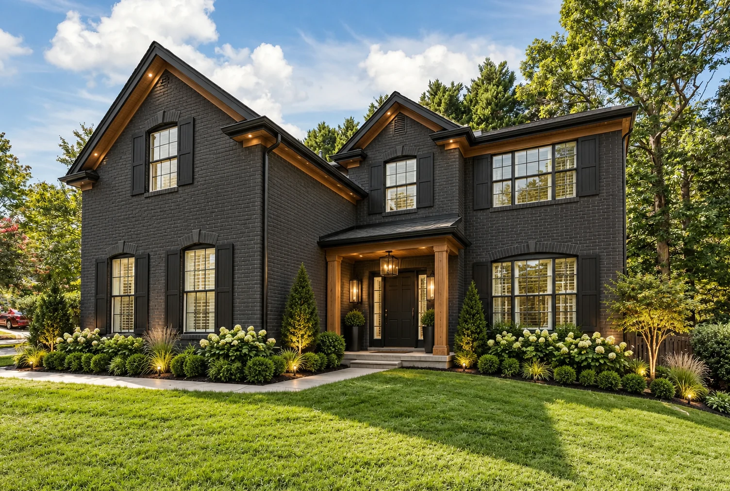Design rendering of the same home after an exterior refresh