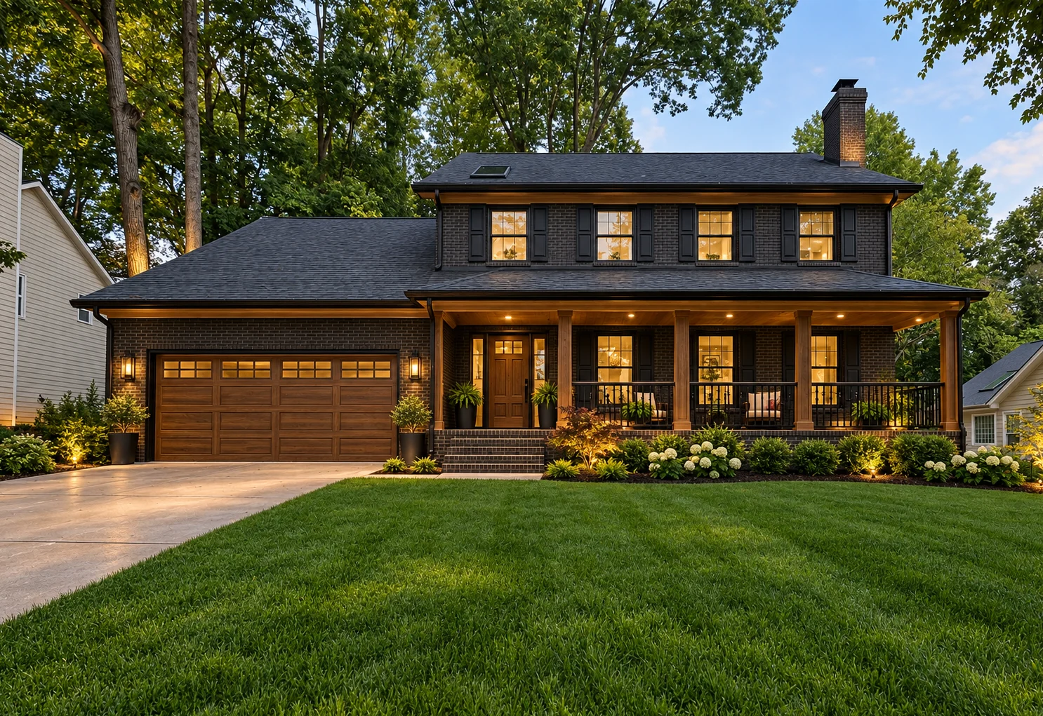 Design rendering of the same home after an exterior refresh